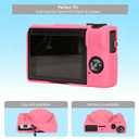 Case for Canon G7X Mark III Camera, Soft Silicone Protective Case, Slim Fit Sleeve with Removable Lens Cover and Screen Protector Accessories, Lightweight, Anti-Scratch (Rose Red)