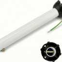 Ceiling Fan Extension Rod,Ceiling Fan Downrod with Ball Head,Downrod Extension for Fan, Outside Diameter, Boom Suitable for a Wide Range of (white, 18 Inch)