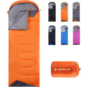 Sleeping Bags for Adults Backpacking Lightweight Waterproof- Cold Weather Sleeping Bag for Girls Boys Mens for Warm Camping Hiking Outdoor Travel Hunting with Compression Bags (Orange)