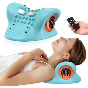 Smedz Neck Massager 2026 New Upgrade 3 in 1 Portable Massager with Heat and Comfortable Stretching - Adjustable Intensity for Neck and Shoulder Relaxation at Home, Office.USB-C Rechargeable