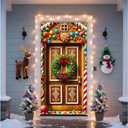 Christmas Tree Door Banner Fabric Decoration for House, Doorway, and Wall, 71 x 35 Inch (01)