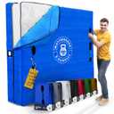 BELADOR Mattress Bags for Moving, King Size, Extra-Thick, Reusable, Blue, Zipper Closure, Water-Resistant & Durable Construction, Mattress Cover