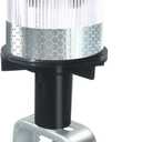 Cloud Fire Solar Strobe Warning Light - 3 Color LED (Red/White/Green) Anchor Light 360Strobe Beacon,Navigation Lamp IP65 for Boats for Marine Boats, Construction, Traffic Safety