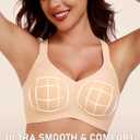 Gailife Womens Wireless Push Up Bras for Women No Underwire Seamless Full Coverage Supportive T Shirt Everyday Bras (Orange, XL)
