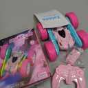 RC Car Pink 4WD Remote Control Car 360 Flip DoubleSided LED Light Bar & QuickSwap USBC Modular Battery, 2.4GHz NoInterference Popular Outdoor Beach Toy, Popular Gift for Girls Ages612
