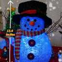 Snowman Christmas Decorations, 13.4" Light Up Indoor Snowman,Tabletop LED Color-Changing Christmas Snowman Battery Powered Colored Lights Party Supplies