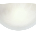 Livex Lighting 4271-91 Home Basics 1 Light Brushed Nickel Wall Sconce with White Alabaster Glass