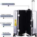 Veki Clear Suitcase Cover PVC Protector with Zip, Waterproof Transparent Luggage Cover Protective Bag, for Plastic Trolley Case Cover Protect Suitcases from Scratch for Travel Accessories