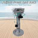 Boat Seat Pedestal, 13-19 Inch Adjustable Height Locking Swivel Boat Seat Pedestals and Bases, 9" Base, 2-7/ 8”Post, Anti-Wobble Aluminum Marine Seat Mount for Pontoon Bass Jon Fishing Boat Chair, Base Only