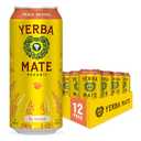 Yerba Madre Organic Yerba mate Energy Drink Alternative, Peach Revival, Low Sugar, 150mg Natural Plant Based Caffeine, Smooth Energy & Focus, No Jitters or Crash, 15.5 Oz (Pack of 12), Best By: 3/07/26
