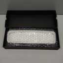 Bling Car Rear View Mirror, Rhinestones Crystal Clip-on Rearview Mirror with HD Glass, Compatible with Most Cars, SUVs, Vehicles, Auto Interior Accessories for Women Girl (White)