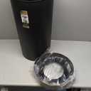 Umbra Vento Kitchen Trash Can with Open Top, Large 16-Gallon (62 L) Capacity, Black/Nickel