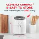 Dash Tasti-Crisp Air Fryer - AirCrisp Technology - Compact Design with Adjustable Temperature Control - Nonstick Fry Basket & Auto Shut-Off Feature - 2.6 Quarts - White, 2.6 Qt.