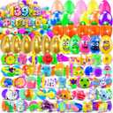 Prefilled Easter Eggs with Toys Inside, Plastic Eggs Fillers Basket Stuffers Easter Eggs Hunt Games Party Favors Gifts