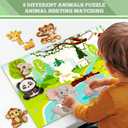 2 x Sorting Toys for Toddlers, Wiznobliss Animal Puzzles Learning A B C Alphabet Matching Toys for Toddlers, Montessori Fine Motor Sensory Animal Alphabet Puzzle for 3+ Year Old.