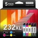 232XL Ink Cartridges Remanufactured Replacements for Epson 232 232XL Ink Cartridges Combo Pack T232 Work with Printer Expression Home XP-4200 XP-4205 Workforce WF-2950 WF-2930 (5 Pack)