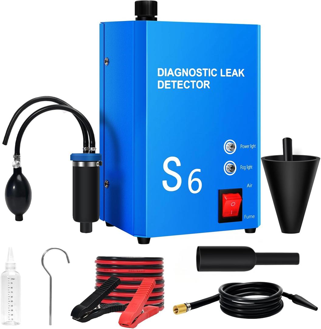 DLNLIY Smoke Machine Automotive Leak Detector - EVAP Vacuum Smoke Diagnostic Tester Built-in Air Pump, Pipeline Fuel Leakage Detector for Pipe System Compatible with All DC 12V Vehicles