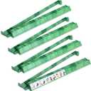 LaRandom 4 Pcs 18.7 Inch Acrylic Mahjong Tile Racks with Pushers for Game Night American Mahjong Racks Tile Set for Mah Jong Lovers and Beginners (Green Agate)