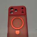 MOCCA Design for iPhone 17 Pro Max Case, Compatible with Magsafe [Premium Invisible Magnetic Ring Stand] [Military Drop Protection] Full Camera Guard Translucent Matte Slim Phone Cover 6.9",Red