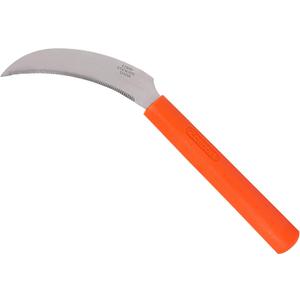 Zenport K206P Stainless Steel Sickle, A+ Grade, Plastic Handle, 4.3-Inch Blade , Orange