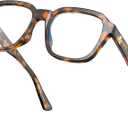 VISOONE Oversized Square Blue Light Blocking Glasses Fashion Computer Eyewear for Women and Men BENNETT (Coco Tortoise)