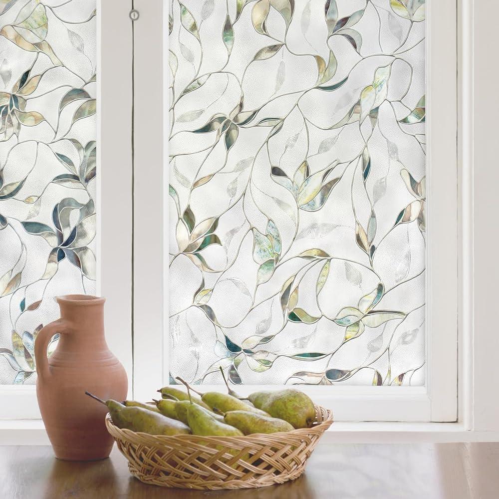 Flight Window Privacy Film by Artscape - Decorative Textured Stained Glass Design, Static Cling, Blocks Views, Not Light, UV Protection, Long-Lasting Vinyl, Made in USA - 24 x 36 Inch
