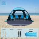 NXONE Beach Tent Sun Shelter with UPF 50+ UV Protection, Lightweight Easy Setup Portable Beach Canopy for Family, Large Space for Beach, Camping & Outdoor, 3/4/6 Person