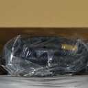 PowerFlow Garden Hose, NON-EXPANDABLE 50 Feet Premium Quality Stainless Steel Metal Water Hose with Durable Fabric Skin, Hose For Commercial, Residential Use, Bonus 10-way Spray Nozzle (50 Ft, Black)