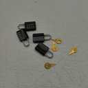 KeeKit Combination Lock, Resettable 4 Digit Combination Padlock with Keys, Waterproof Gate Lock for Locker, Fence, Case, Gym, School and Employee Locker, Toolbox  4 Pack, Black