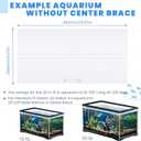 Sieral Aquarium Canopy Set Polycarbonate Greenhouse Panels 19.37 x 9.37 x 0.24 Inch for 10/20 Gallon Fish Tank Without Center Brace Aquariums Cover Fish Tank Lid, Clear