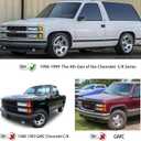 Pair Headlights Assembly Set For 1994 1995 1996 1997 1998 Chevy C10 Silverado Pickup For 1994-1999 Suburban/Tahoe C/K1500/2500/3500 Truck Replacement Headlamps W/Corner and Bumper Light