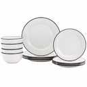 GALLERY SERVICE for 4 , 12 Piece burke dinnerware set