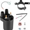 Electronic Ignition Coil Set Fits Onan B43 B48 BF CCK NHC P-Series Engines, Replaces HE166-0761, 166-0820, 541-0522, Compatible with John Deere 318 420 F910 Lawn Tractors & Skid Steer Loaders
