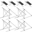 AeternaSol 45 Inch 4 Sets Solar Panel Mounting Brackets Kit 0-90 Adjustable Solar Panel Tilt Mount Brackets for 100-400W Panels Windproof for Roof,RV,Ground, Boat and Off-Grid (4Sets Upgrade)