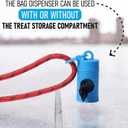 4 x Dog poop bag holder-2 in 1 Dog Waste Bag holder Comes with pet snack box for Leash Lightweight Pet Waste Bag DispenserEquipped with nylon rope and buckle (Excluding dog waste bag)(White)