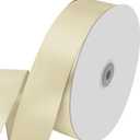 1-1/2" Wide x 100 Yards Single Faced Polyester Ivory Satin Ribbon, Perfect for Wedding, Gift Wrapping, Bow Making & Other Projects (Ivory)