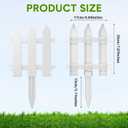 48 Pack White Classic Garden Fence Panels with 48 Fence Inserts, 6.69'' L x 7.87'' H
