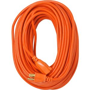 Southwire Extension Cord - Light Duty Outdoor Power Cable for Landscaping & Yard Tools - Flexible SJTW Vinyl Jacket with Molded Plug & Orange Finish - 100 Foot