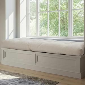 48 Inch Bench Cushions for Indoor Furniture, Super Soft Rectangle Bench seat Cushion Pad with Non-Slip Bottom, Waterproof Bench Pad for Window Porch(Beige, 48x18x4.5 Inch)