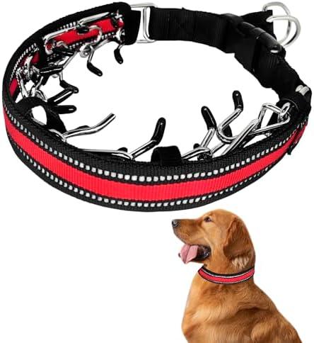 Martingale Anti-Pull Dog Collar - No Pull Reflective Walking for Large Dogs, Adjustable Training Nylon, L