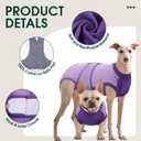 Kuoser Recovery Suit for Dogs After Surgery, Soft Dog Surgery Suit Female Male, Breathable Pet Surgical Recovery Shirt, Anti Licking Dog Onesie for Abdominal Wounds Cone Alternatives, Purple XL