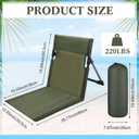 Karenhi 4 Pcs Foldable Poolside Chairs Portable Beach Chair Folding Seat for Edge of Pool Provide Back Support with Carry Bag for Adults Traveling Camping Picnic Lawn, 26.8 Inch