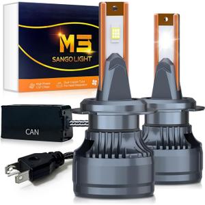 H7 Fog Light Bulbs, [30000]LM [65]W [6500K] 600% Brightness Upgraded White, 60,000 Hrs Lifespan, 1:1 Mini Size No Adapter Required CANBUS Ready,silent cooling fan, Wider Driving Vision Plug and Play