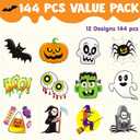4 x JOYIN 144 PCS Halloween Temporary Tattoos for Kids, 12 Designs Bulk Fake Tattoos Stickers for Halloween Party Favors Decorations, Supplies Trick or Treat Game Gifts Goodie Bags, Class Game Prizes