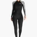 Dive Skin Full Body Rash Guard for Women Men Swimsuit Wetsuit Sport Skin Front Zipper One Piece for Diving Surfing Kayaking L