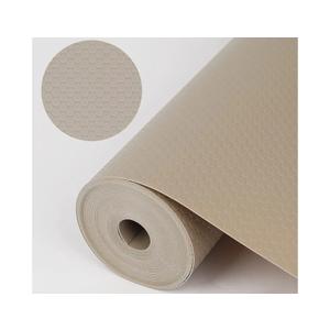 Beige Shelf Liners for Kitchen Cabinets Non Adhesive Drawer Liner for Bathroom Waterproof Refrigerator Liners for Shelves Fridge Plastic Mats Cabinet Cupboard Liner 23.6 x 157.4 Inches