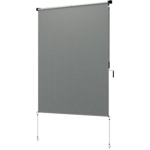 48" W x 72" L Heavy-Duty Outdoor Roller Shades - Waterproof Exterior Blinds for Porch/Backyard, 90% UV Protection Cordless Shade System, Dark Grey