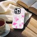 ChiCsFleur for iPhone 13 / iPhone 14 Case, TPU Phone case with Camera Protection for Women Girls Teens - Pink Preppy Sea Manta Y2K Shell Starfish Elegant Coral Ocean Gift Aesthetic Unique