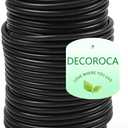 Decoroca Soft Plant Ties for Support - 65.6' Reusable Waterproof Plant Wire, Garden Twist, Office Organization and Decoration Binding1pc/Black