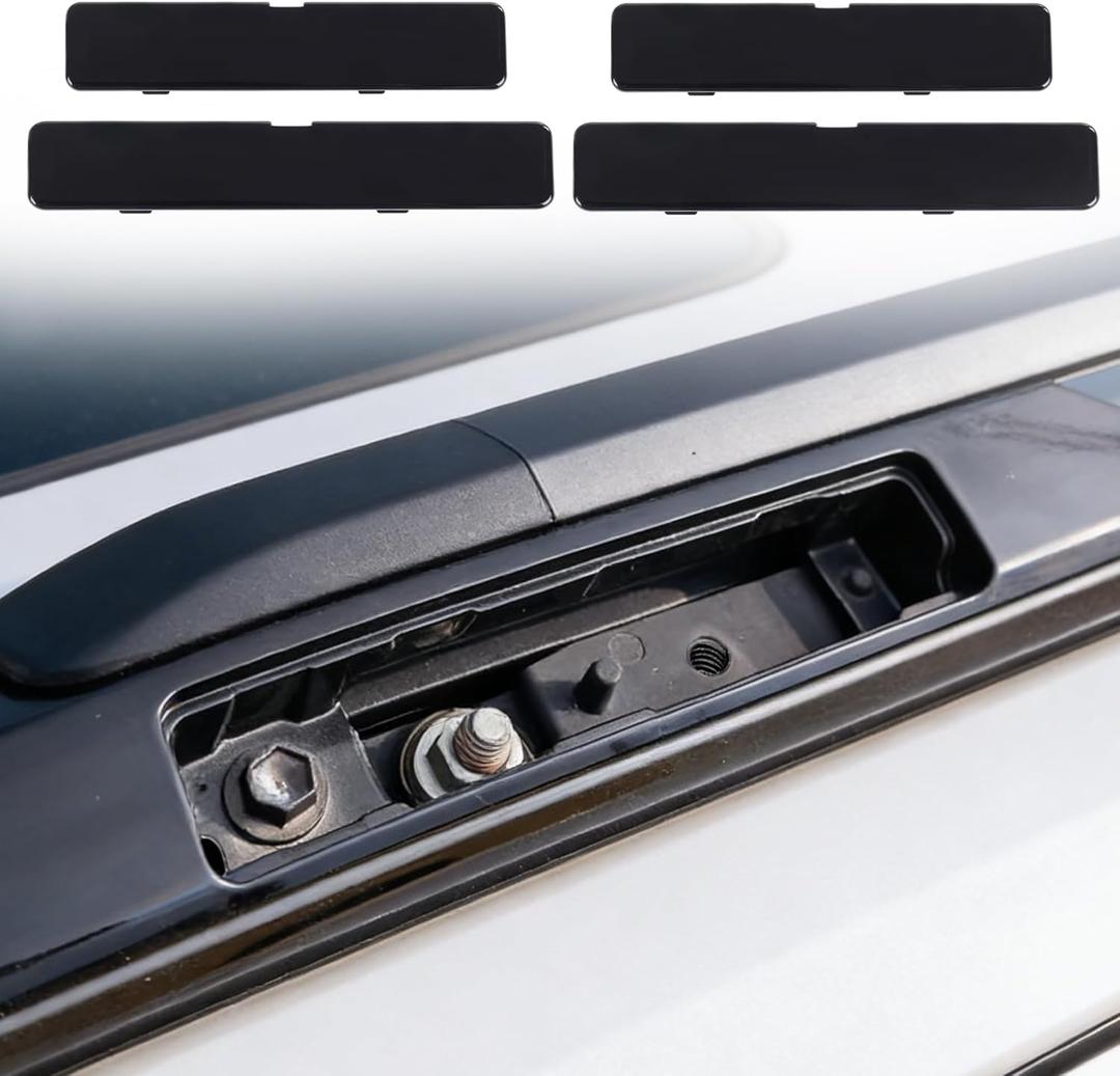 3 x Roof Rails Rack End Cover Compatible with Toyota RAV4 2019-2024 ABS Roof Rack Cover Cap Shell Replacement 4Pcs Glossy Black Exterior Accessories